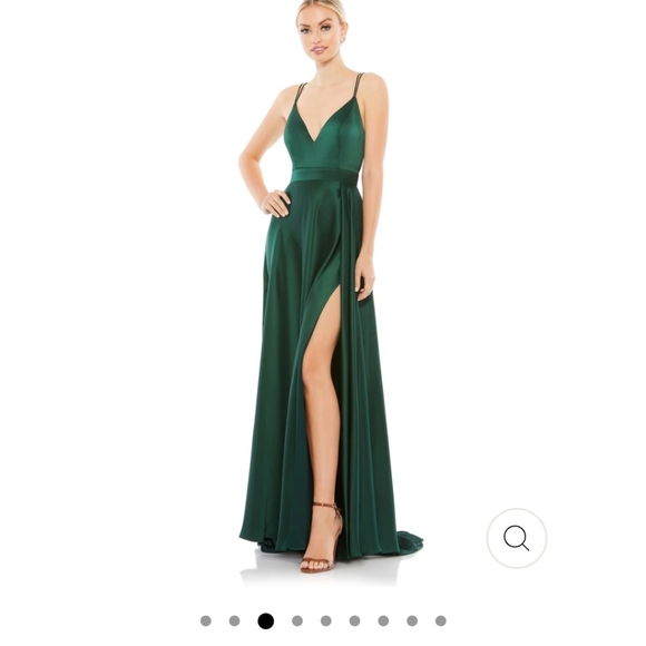 Leena For Mac Duggal Strappy Back Satin Gown. $338 - Picture 2 of 15